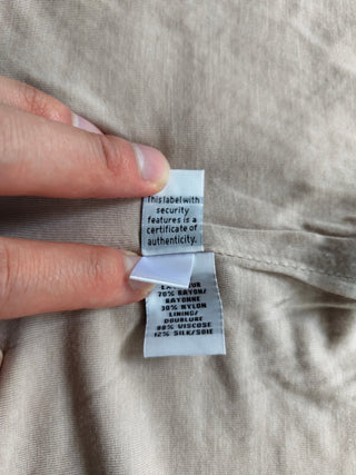 Salmon Pink Dress With Floral Pattern