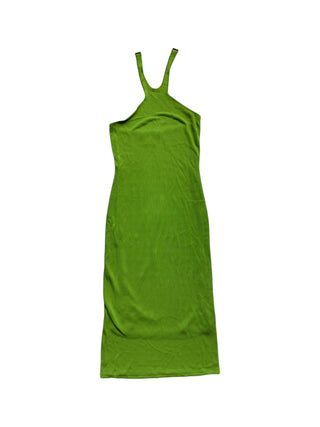 Neon Green Halter Neck Knit Dress