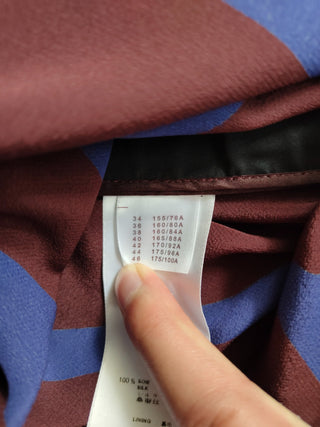 Maroon And Blue Top With Open Back