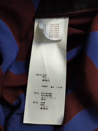 Maroon And Blue Top With Open Back