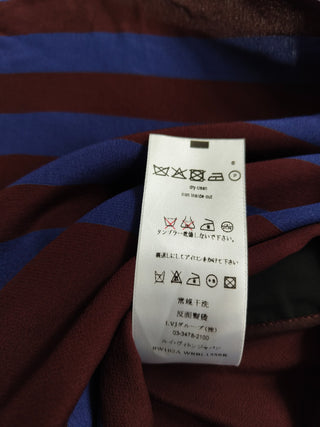 Maroon And Blue Top With Open Back