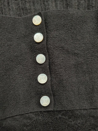 Black Dress With Ruffles Front