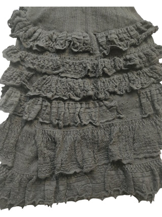 Black Dress With Ruffles Front