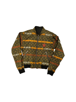 2018 Monogram And Black Reversible Zip Up Jacket