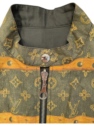 2018 Monogram And Black Reversible Zip Up Jacket