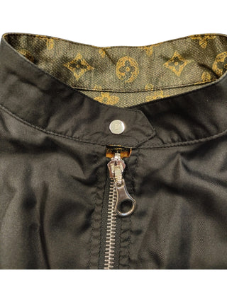 2018 Monogram And Black Reversible Zip Up Jacket