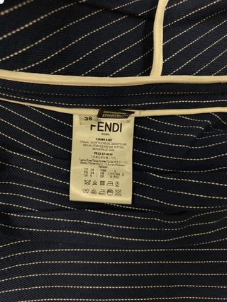 Blue And White Off Shoulder Waisted Top