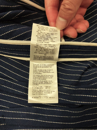 Blue And White Off Shoulder Waisted Top