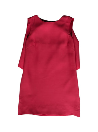 Fuchsia Sleeveless Round Neck Dress With Open Back