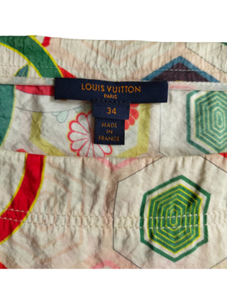 Multi Color Graphics Top With Wide Arm Openings