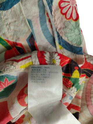 Multi Color Graphics Top With Wide Arm Openings