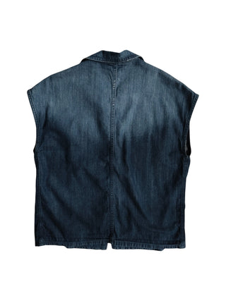 Denim Vest Shirt With Signature CD Logo Stitching