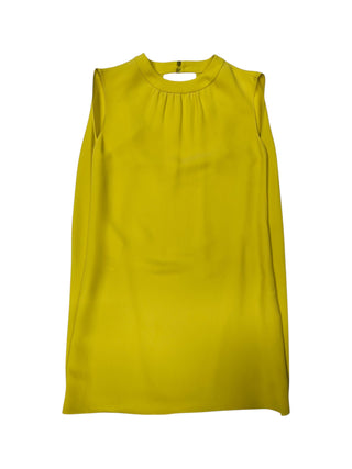 Mustard Yellow Silk Dress With Open Back