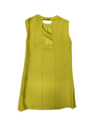 Mustard Yellow Silk Dress With Open Back