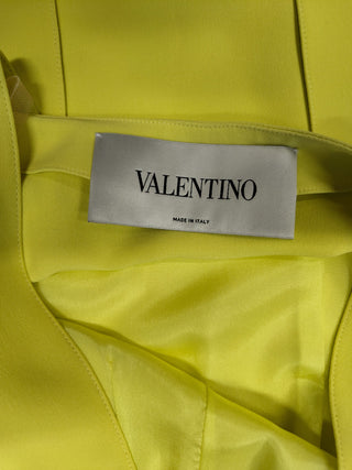 Mustard Yellow Silk Dress With Open Back