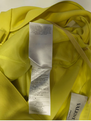 Mustard Yellow Silk Dress With Open Back