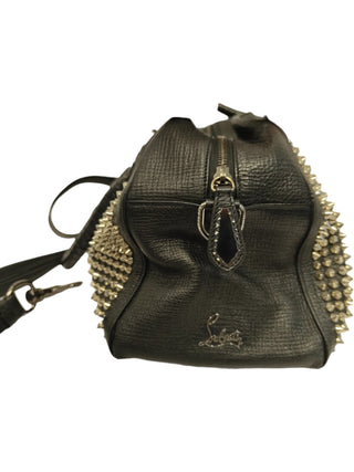 Black Panettone Spiked Bowler Bag With Silver Spikes