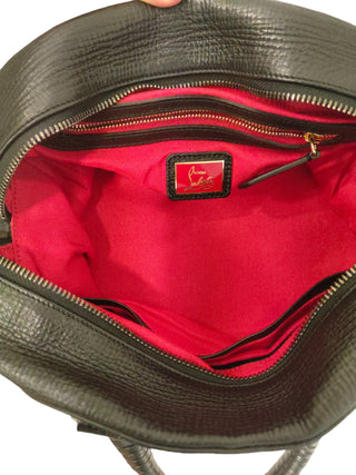 Black Panettone Spiked Bowler Bag With Silver Spikes