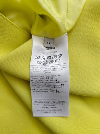 Mustard Yellow Sleeveless Round Neck Dress With Open Back