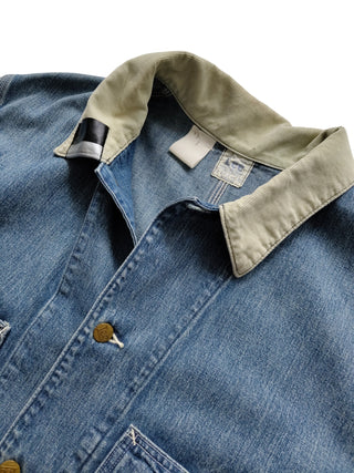 Denim Jacket With Neon Colors Details