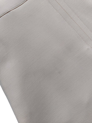 Creme V-Neck Dress With 2 Side Pockets