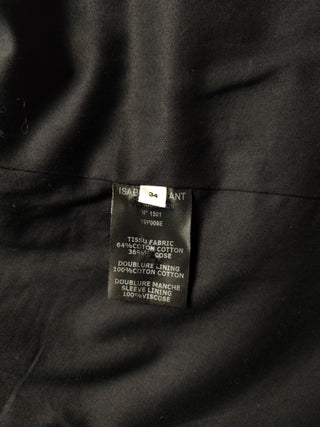 Dark Grey Lightly Striped Double Breasted Blazer