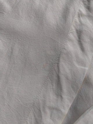 Creme Cotton Round Neck Blouse