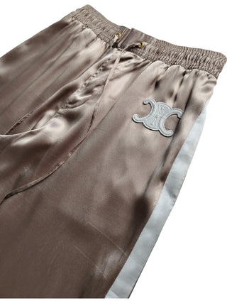 Bronze Shimmering Straight Leg Sweatpants