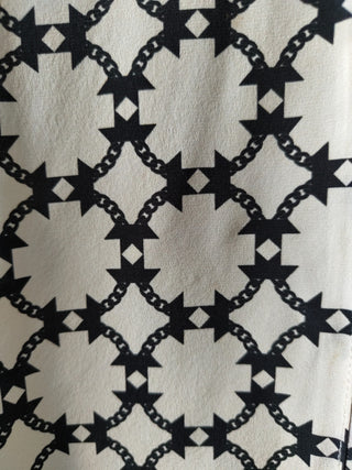 Beige Overall Printed Silk Shirt