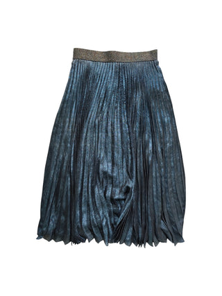 Blue Shimmering Pleated Skirt