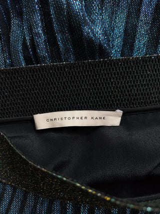 Blue Shimmering Pleated Skirt