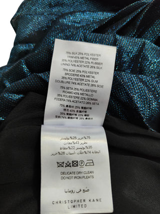 Blue Shimmering Pleated Skirt