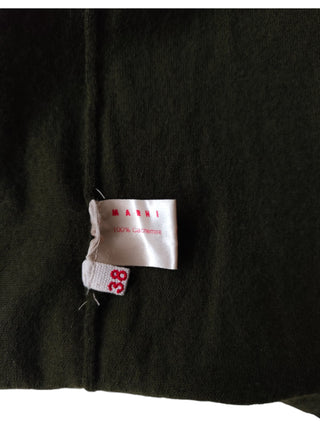 Olive Green Cashmere Open Cardigan
