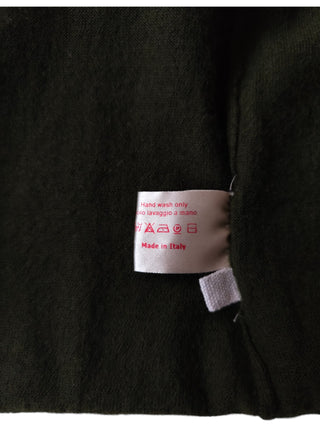 Olive Green Cashmere Open Cardigan