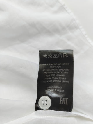 White Cotton Laced Poplin Shirt