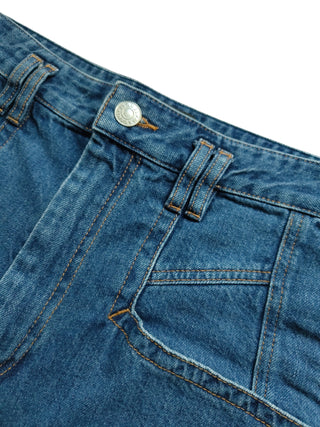 Blue Washed Denim Slim Fit Jeans