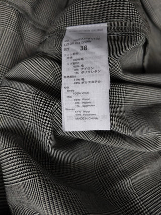 Enfold Green And Checkered Pleated Dress