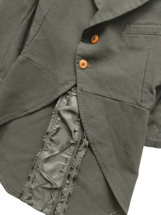 Comme Des Garcons Black Mid Sleeved Cape Jacket With Sparrow Tail Back