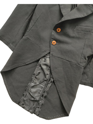 Comme Des Garcons Black Mid Sleeved Cape Jacket With Sparrow Tail Back