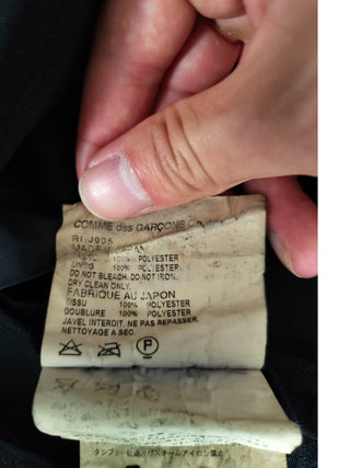 Comme Des Garcons Black Mid Sleeved Cape Jacket With Sparrow Tail Back