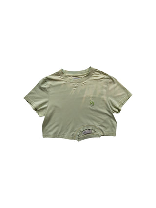 Light Lime Tee With Tie Dye Effect