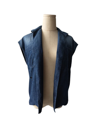 Denim Vest Shirt With Signature CD Logo Stitching