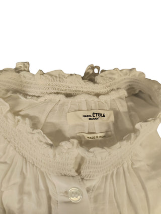 White Cotton Laced Poplin Shirt