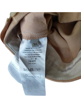 Salmon Pink Linen And Viscose Straight Leg Pants