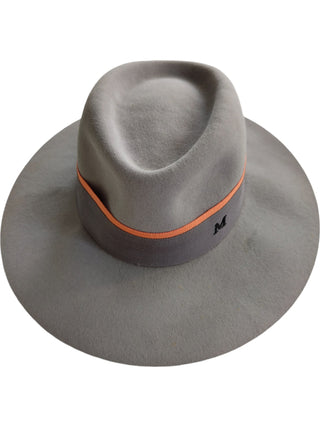 Grey Felt Hat With M Stitching