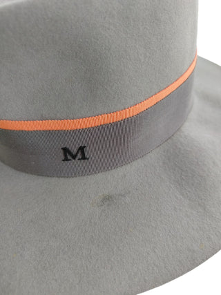 Grey Felt Hat With M Stitching
