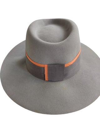 Grey Felt Hat With M Stitching