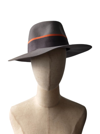 Grey Felt Hat With M Stitching