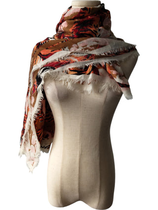 Tiger Print Wool Scarf