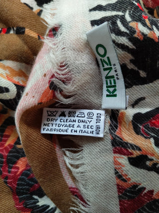 Tiger Print Wool Scarf